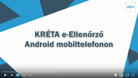 KRÉTA e-Ellenőrző Android mobiltelefonon